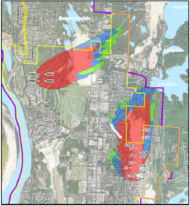 Florence 30-Year Wellfield Capture Zones