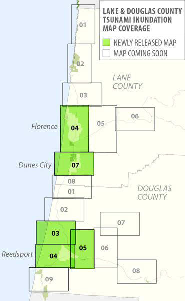 Lane and Douglas CountyTsunami Inundation Map Coverage