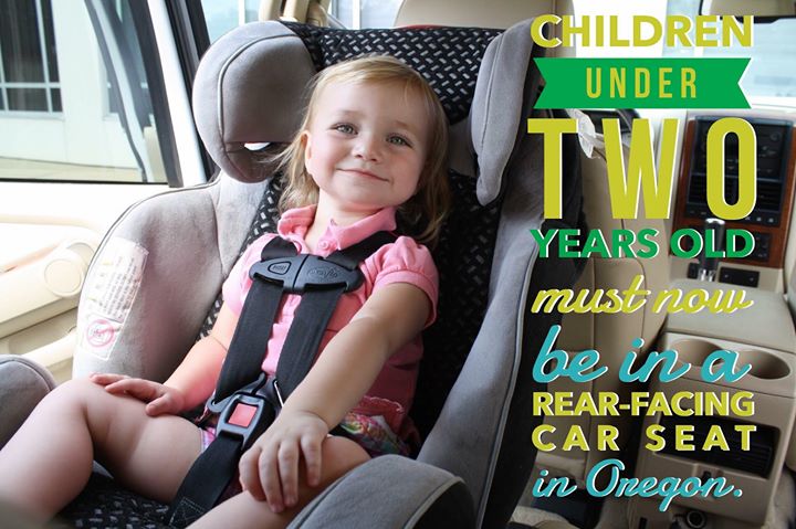 Children under two now need to be in a rear facing car seat.