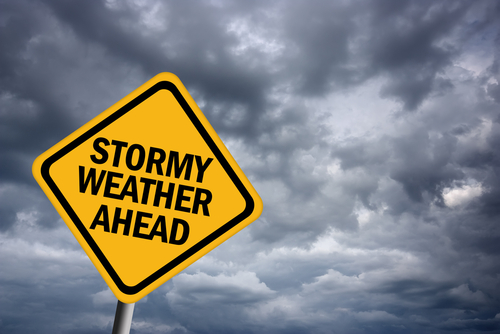 Stormy Weather Ahead Sign