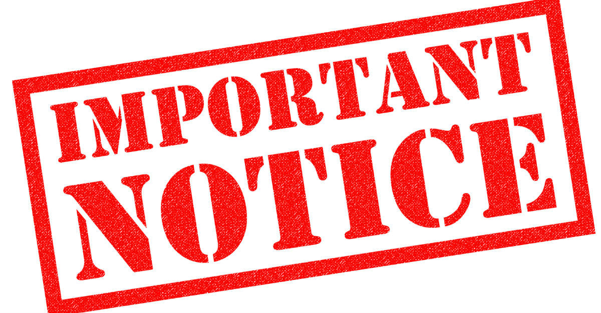 Important Notice