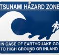 Tsunami Hazard Zone Sign