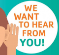 "We want to hear from you" illustration