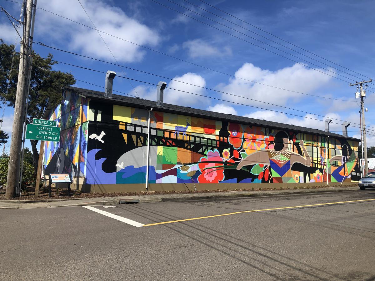 Eastern view of Florence Quilt Mural