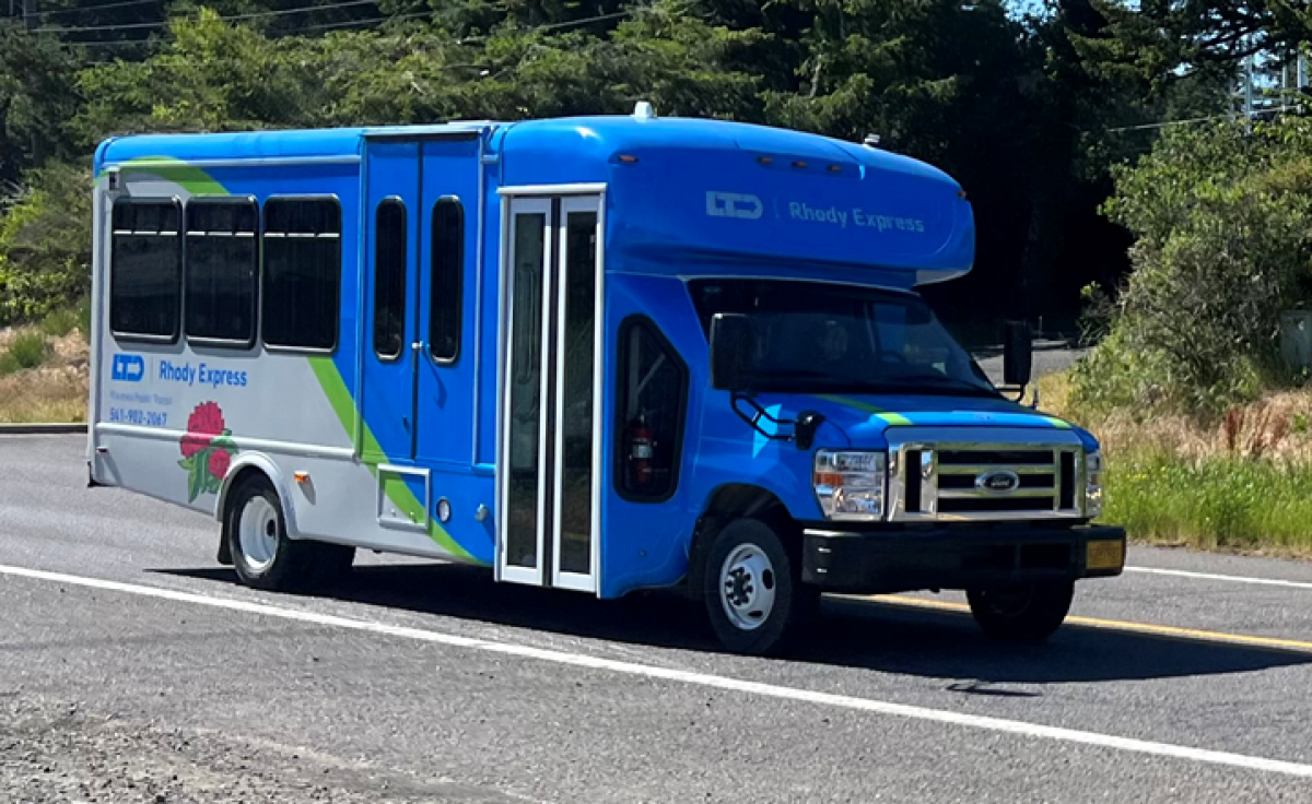 Picture of the new Rhody Express bus.